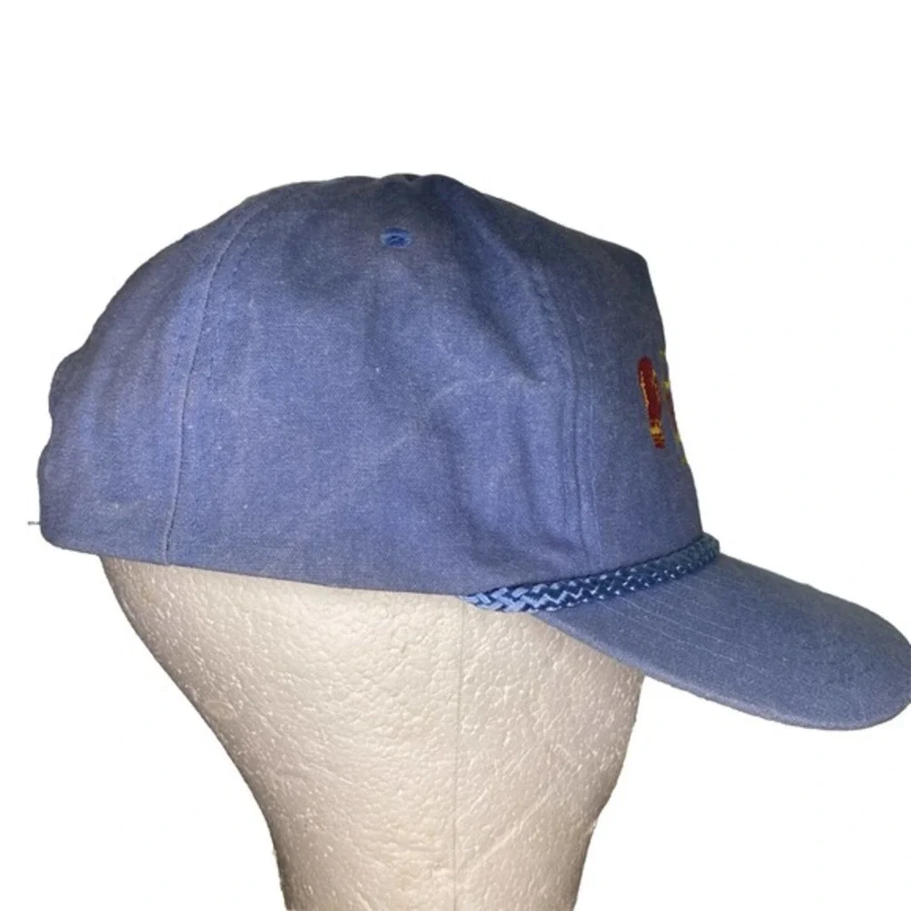 Vtg Biloxi Belle Casino Resort Trucker Hat Cap Boxing Embroidered Adjustable Blu